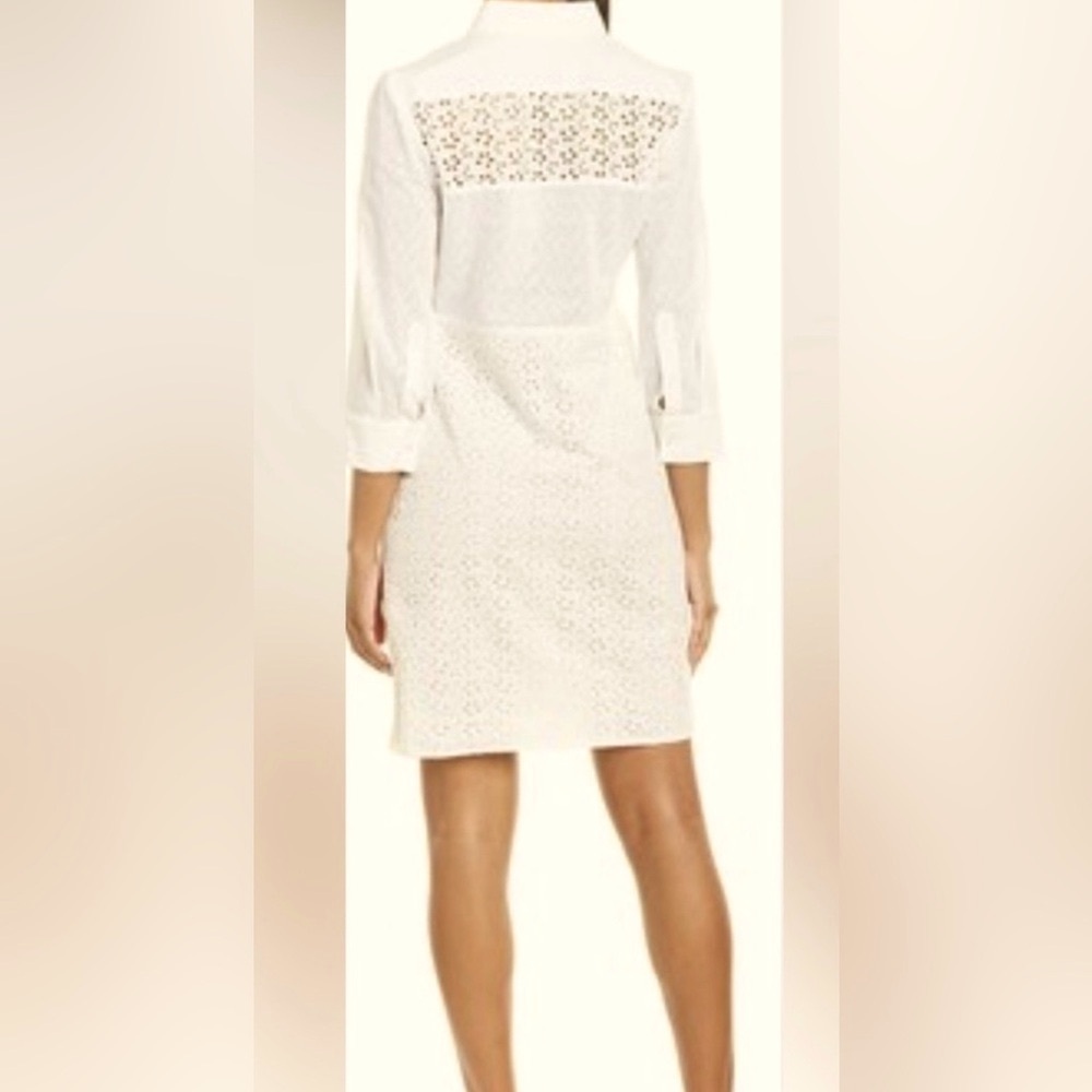 Tory Burch White Patchwork Eyelet Dress - image 3
